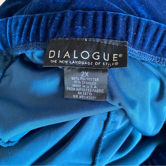 Dialogue Velvet Blue Maxi Skirt 2X - Picture 2 of 5